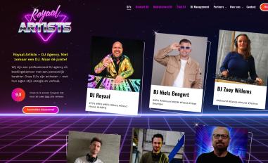 Schermafbeelding van royaalartists.nl