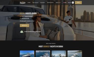 Schermafbeelding van royalyachtdubai.com