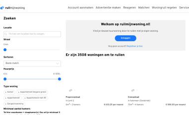 Schermafbeelding van ruilmijnwoning.nl
