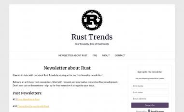Schermafbeelding van rust-trends.com