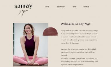 Schermafbeelding van samayyoga.nl