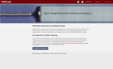 Schermafbeelding van sameclean.com