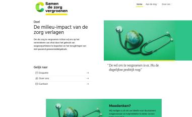 Schermafbeelding van samendezorgvergroenen.nl