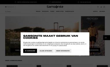 Schermafbeelding van samsonite.nl