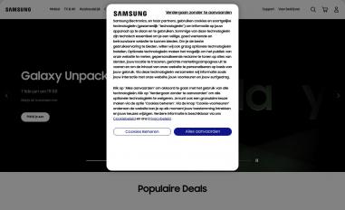 Schermafbeelding van samsung.nl