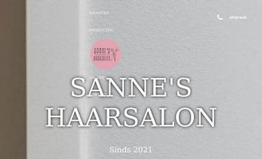 Schermafbeelding van sanneshaarsalon.nl
