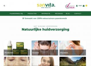 Schermafbeelding van sanvita.nl