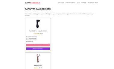 Schermafbeelding van satisfyeraanbiedingen.nl