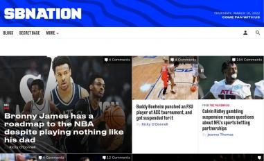 Schermafbeelding van sbnation.com