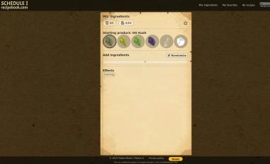 Schermafbeelding van schedule1recipebook.com