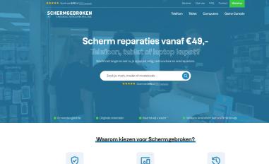 Schermafbeelding van schermgebroken.nl