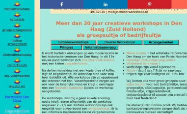 Schermafbeelding van schilderworkshops.nl