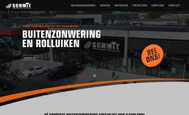 Schermafbeelding van schmit-zonwering.nl