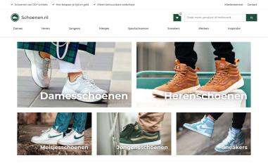 Schermafbeelding van schoenen.nl