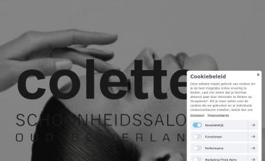 Schermafbeelding van schoonheidssaloncolette.com