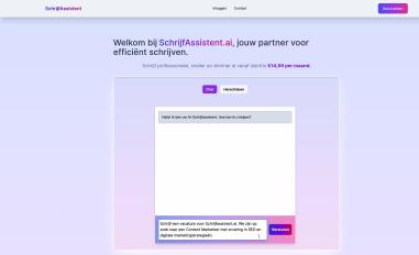Schermafbeelding van schrijfassistent.ai