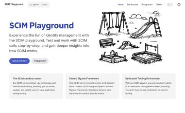 Schermafbeelding van scim.dev