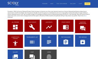 Schermafbeelding van scioly.org