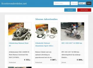 Schermafbeelding van scooteronderdelen.net