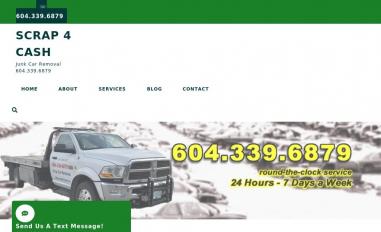 Schermafbeelding van scrap4cashjunkcarremoval.com