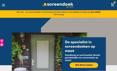 Schermafbeelding van screendoekopmaat.nl