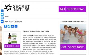 Schermafbeelding van secretnaturecbd.org