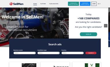 Schermafbeelding van sellmen.com