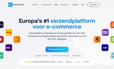 Schermafbeelding van sendcloud.nl