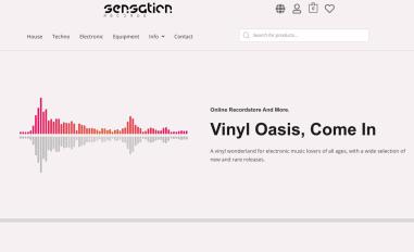 Schermafbeelding van sensationrecords.com