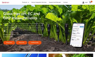 Schermafbeelding van sentron.nl