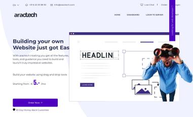 Schermafbeelding van server.aractech.com