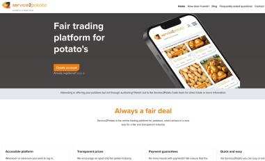 Schermafbeelding van service2potato.com