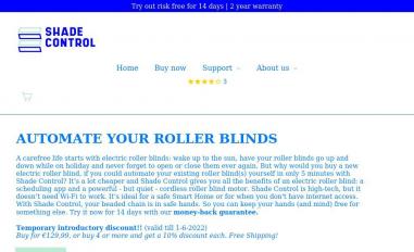 Schermafbeelding van shade-control.com