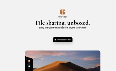 Schermafbeelding van shareboxed.app