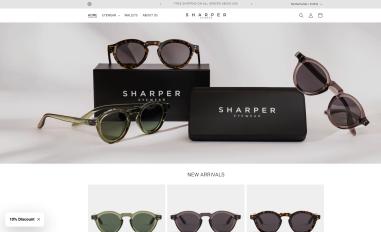 Schermafbeelding van sharpereyewear.nl