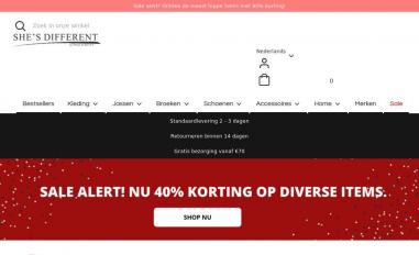 Schermafbeelding van sheisdifferent.nl
