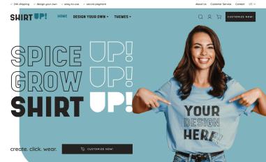 Schermafbeelding van shirtup.com