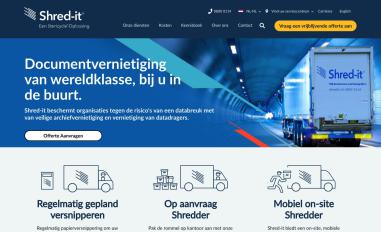 Schermafbeelding van shredit.nl