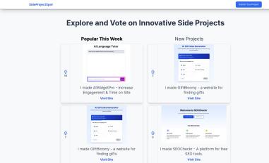 Schermafbeelding van sideprojectspot.com