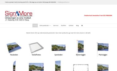 Schermafbeelding van signandmore.nl