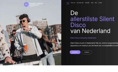 Schermafbeelding van silentdiscocompanynederland.nl