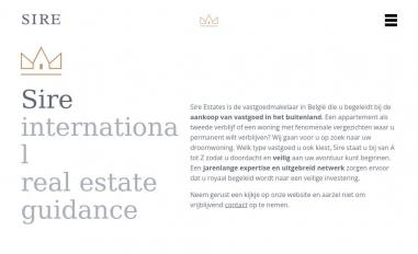 Schermafbeelding van sire-estates.be