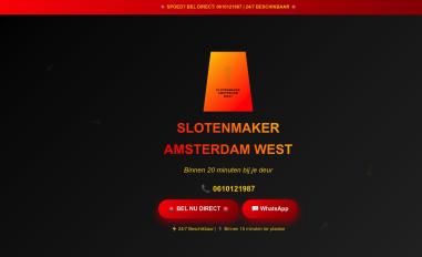 Schermafbeelding van slotenmakeramsterdamwest.amsterdam