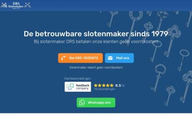 Schermafbeelding van slotenmakerdrs.nl