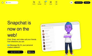 Schermafbeelding van snapchat.com