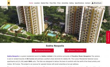 Schermafbeelding van sobhaneopolis.net.in