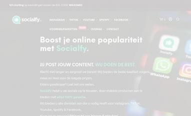 Schermafbeelding van socialfy.nl
