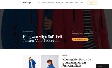 Schermafbeelding van softshelljas.nl