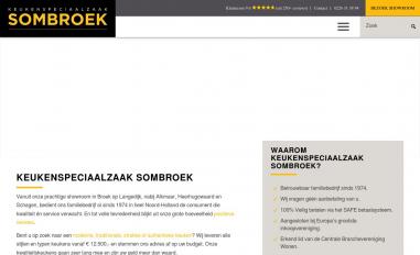 Schermafbeelding van sombroekkeukens.nl