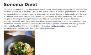 Schermafbeelding van sonoma-dieet.webflow.io